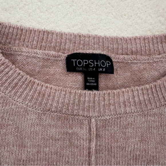 Topshop Cropped Pink Sweater - Picture 4 of 5